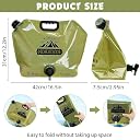 Portable Folding Water Bag 8L, Collapsible Water Storage Container with Adjustable Faucet, Leakproof Reusable Water Carry Bag for Camping, Hiking, Picnic, Travel & Emergency Use (1 Piece, Multicolor) gallery image