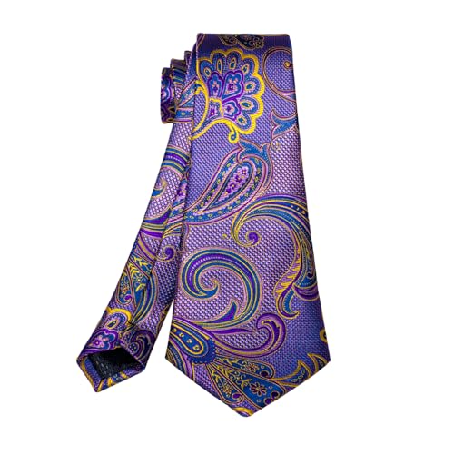 Image of 5PCS Mens Premium Silk Tie, Pocket Square, Cufflinks, Drilled Tie Ring and Lapel Pin Set for Wedding Groom Party