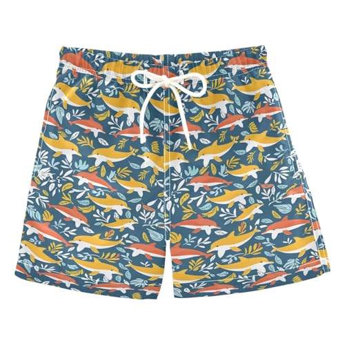 senya Orange Whale Boys Swim Trunks Toddler Shorts Swimwear Boardshorts