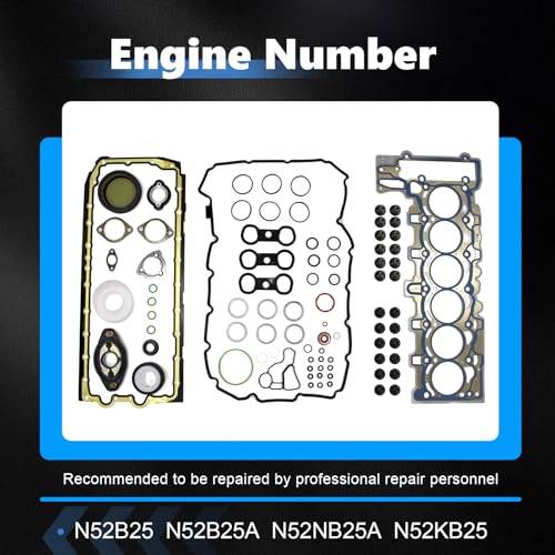 Image of AUCERAMIC N52 2.5L Cylinder Head Gasket Set Fit for 05-13 BMW 323xi 323i 325i 325xi 523i 525i 525xi Z4 X3 E60 E61 E83 E85 E90 E91 E92 E93 24V 2.5L N52B25 N52B25A 11127582245 11137548031 11340034068