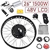 AKaSping 26IN E-Bike Rear Wheel Conversion Kit 48V 1500W Fat Snow Tire Electric Bicycle Motor Kit with LCD Display Brushless Gearless Hub Motor Kit #2