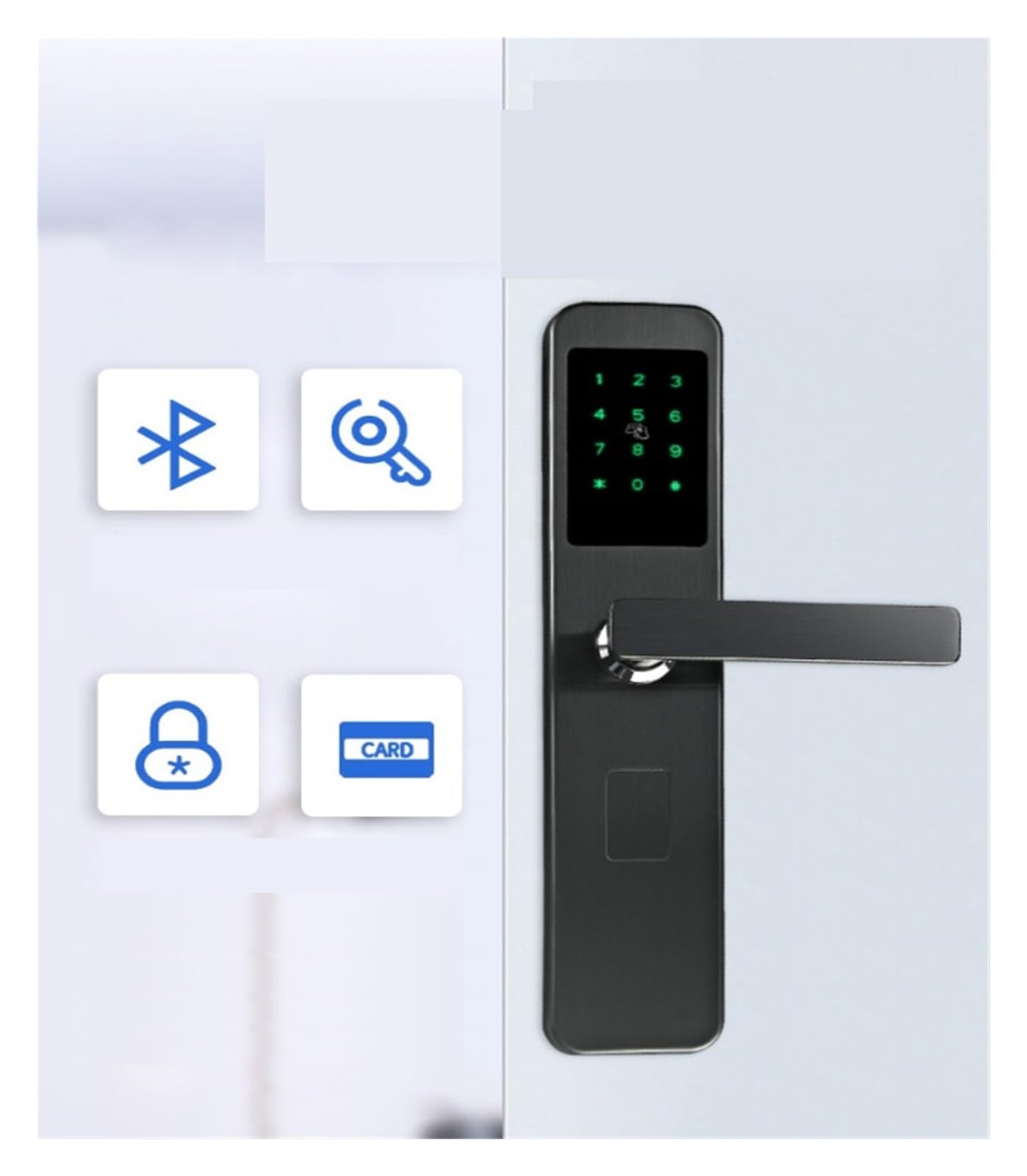 serratura smart Smart Lock for impronte digitali WiFi con maniglia Serratura elettronica biometrica for porta d'ingresso for hotel, uffici, case interna