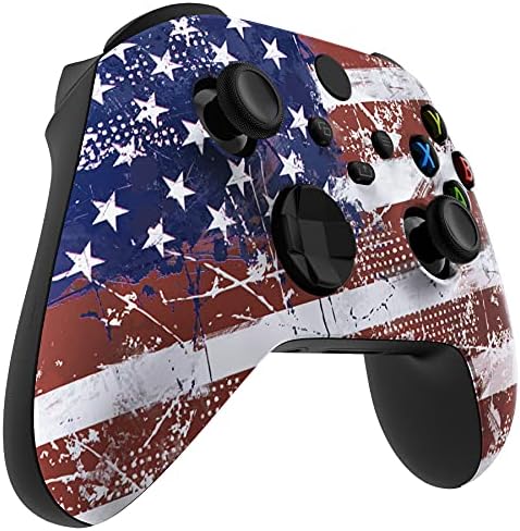 eXtremeRate Custom Shell for Xbox Series X & S Controller - Revitalize Your Controller - Impression US Flag Replacement Cover Front Housing Cover for Xbox Core Controller [Control NOT Included] - 5