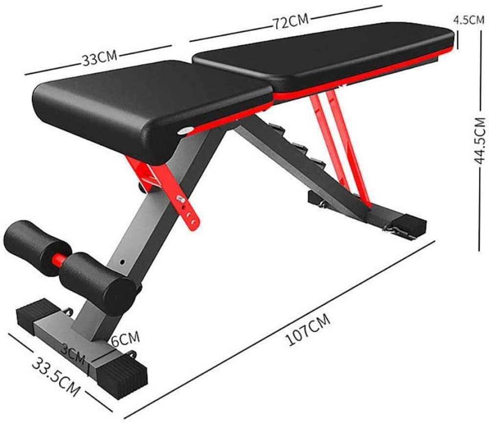 CLQ Panca Pieghevole Regolabile per Palestra Panca Multifunzione per Allenamento Panca per Tutto Il Corpo Attrezzatura da Palestra con Struttura in Acciaio