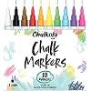 Krijtbord Krijtpennen (10 Pack, 1mm Extra Fijne Tip) Neon Color pennen – voor schoolborden, Krijtbord, Bistro, Venster