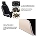 Premium Waterproof Universal Car Seat Cover, Neoprene Rubber Seat Protector, Non-Slip Fit, Best Protection for Sports, Gym, Yoga, Workouts, Fitness, Running, Dirt, Pets (Black with Sliver Trim)