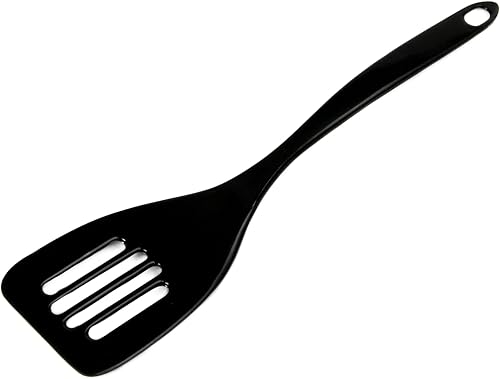 Chef Craft Basic - Espátula ranurada de melamina, 11.25 pulgadas, color negro