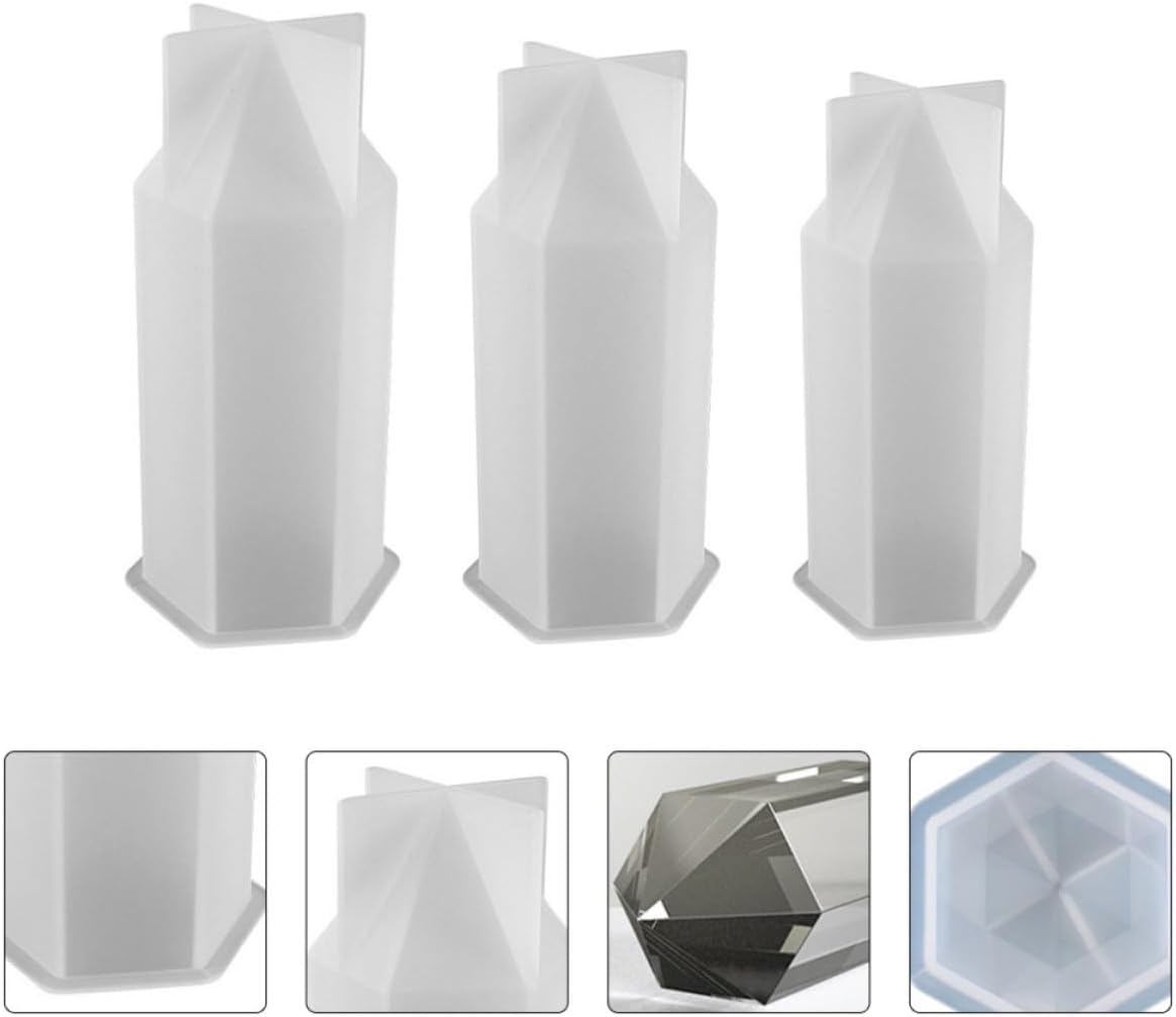 3pcs Six Edges Vertebral Body Silicone Candle Making Mold