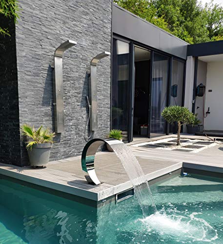 CASCADES-INOX 316 Fontaine Piscine Bassin Modèle Cobra Hauteur 65cm