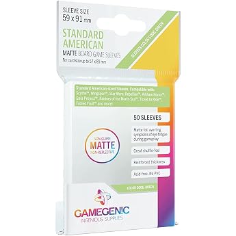 Gamegenic Matte Standard American-Sized Sleeves Accessories