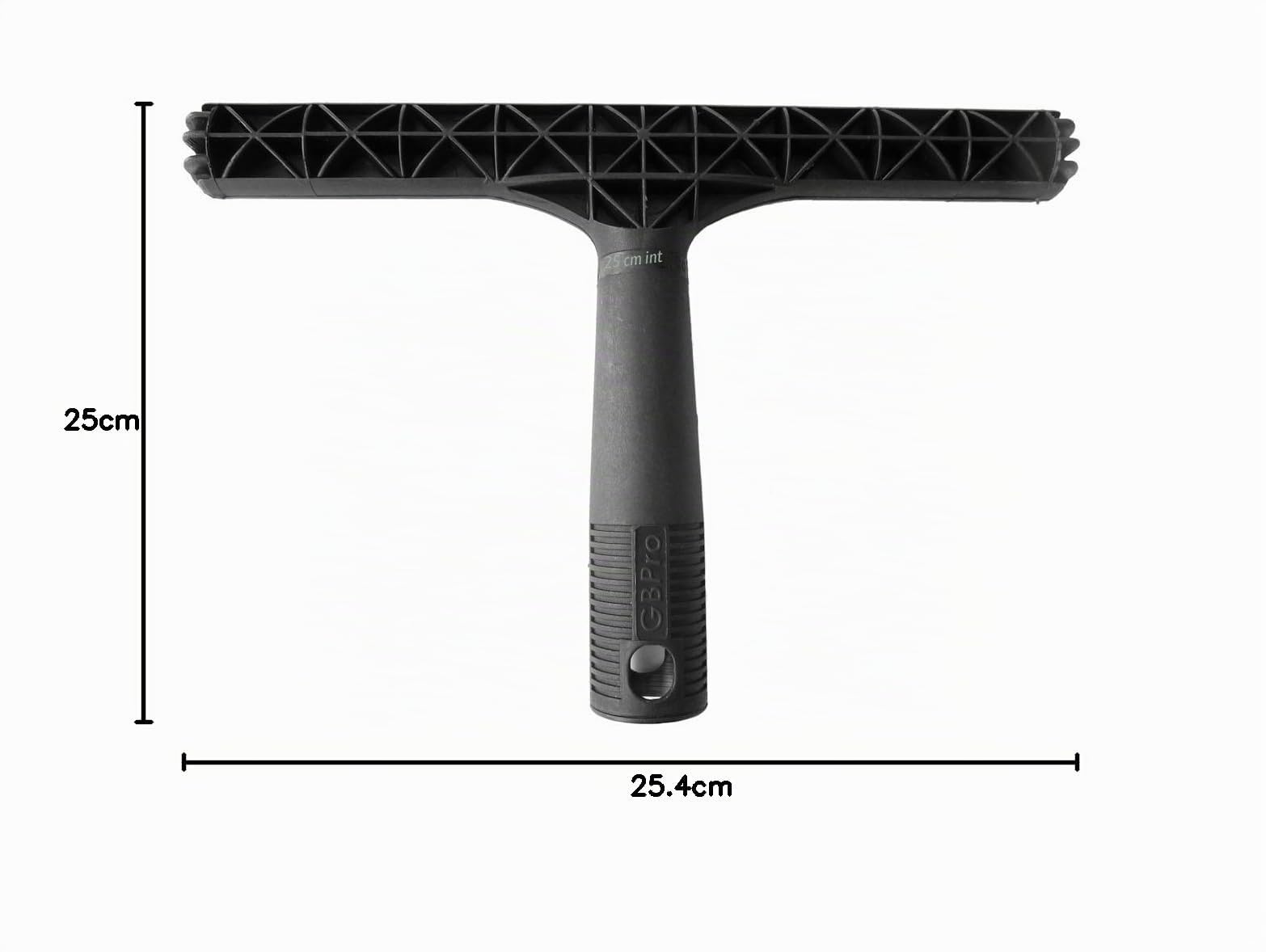 GBPro Raclette de fenêtre professionnelle en acier inoxydable 25 cm + barre en T et manchon de lavage en microfibre – Équipement de nettoyage de vitres ultime