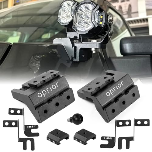 Image of New Quick Release Dual A-Pillar Light Mounts for Ford F150 2021-2026 & 3rd F150 Raptor 2021-2026 Non-Destructive Installation, Modular Brackets for Offroad LED Pod Lights & Ditch Lights(No Drilling)