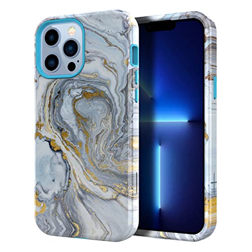 Coque en marbre pour iPhone 14, 13 et 12 Pro Max : protection rigide élégante