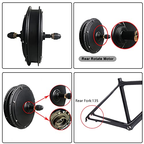 Ebike Conversion Kit 48V1500W, Electric Bicycle Conversion Kit, Color Vertical Display LCD8S, Hub Motor Brushless… - Image 6