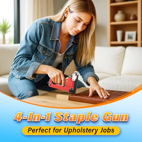 Image of DIYSELF 4-in-1 Stapler Heavy Duty, Staple Gun with 4000 Staples and Remover