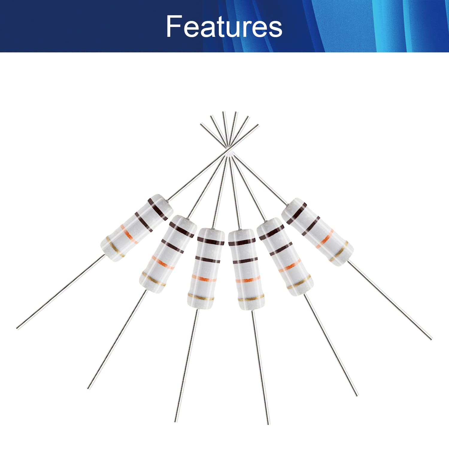 PAKMEZ 100pcs 180KΩ Resistor 1W ± 5% Tolerancia Resistores de película de óxido de Metal for proyectos de Bricolaje (Size : 11K Ohm)