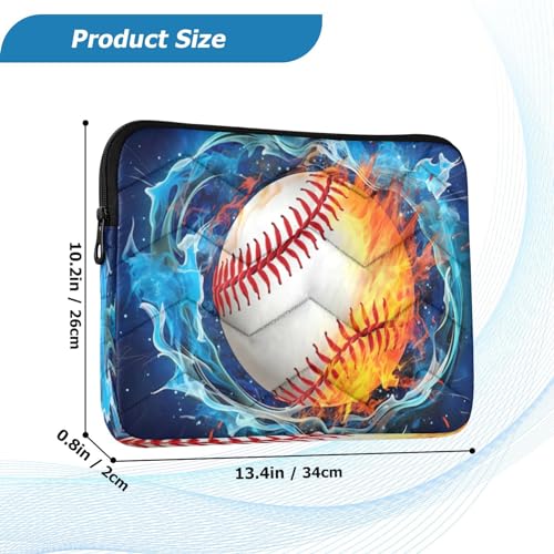 Funda para portátil Baseball on Fire 13-14 pulgadas impermeable miniatura 3
