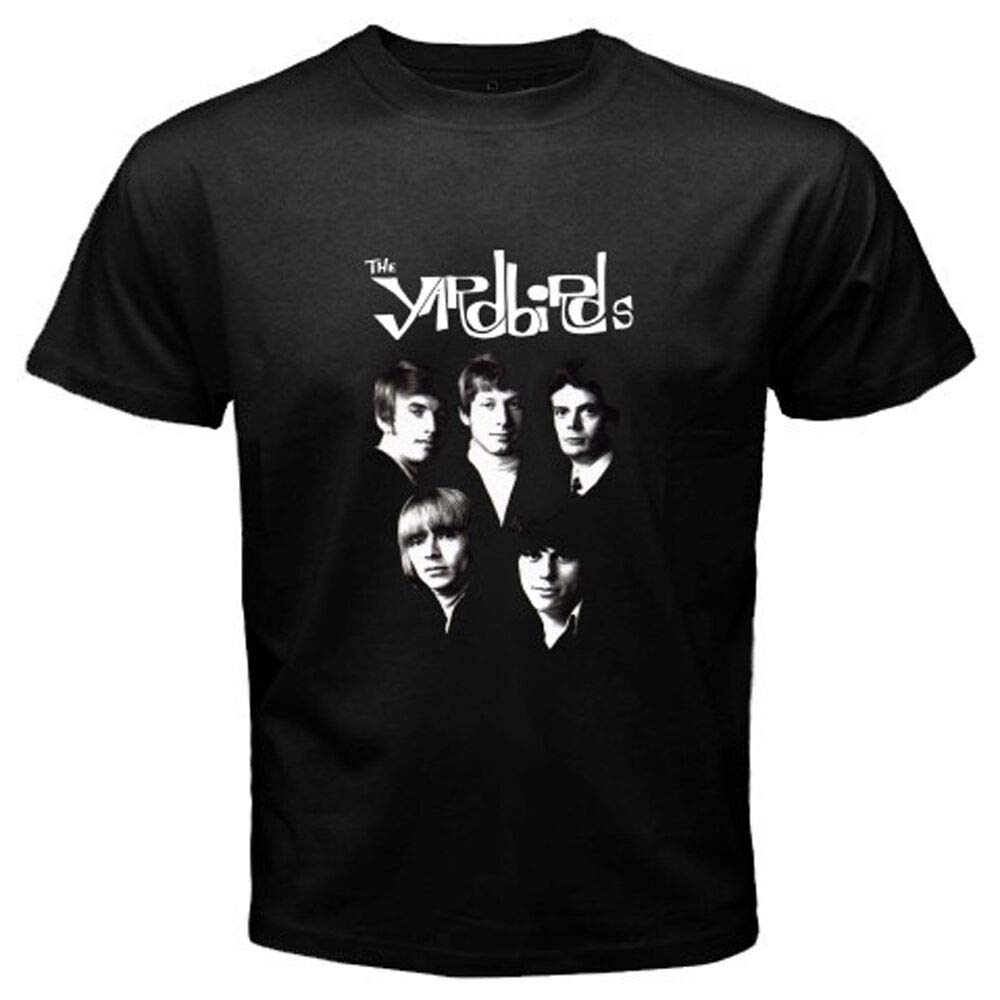 JIXIANG The Yardbirds Men's Black T-Shirt Size S M L XL 2XL 3XL Black L
