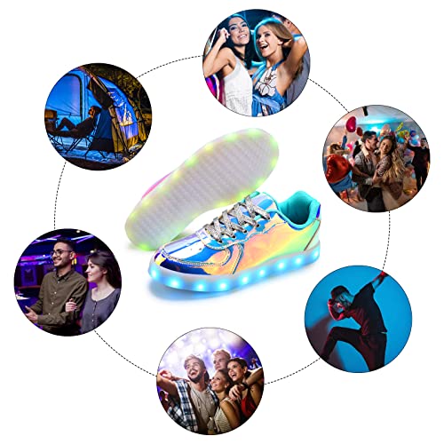 Image of Light Up Shoes Men Women LED Shoes USB Charging Adult High Top LED Sneakers Glow in The Dark Footwear for Dancing Party Festivals Festivals