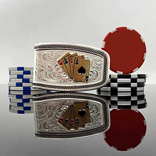 Image of Montana Silversmiths Made in the USA Western Lifestyle Money Clip (Four Aces)