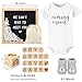 Coming Soon Baby Announcement Ideas, Surprise Pregnancy Announcement for Grandparents Dad Husband Family- Gender Reveal Baby Shower Gifts- Felt Letter Board, Onesie,Booties, Wooden Blocks