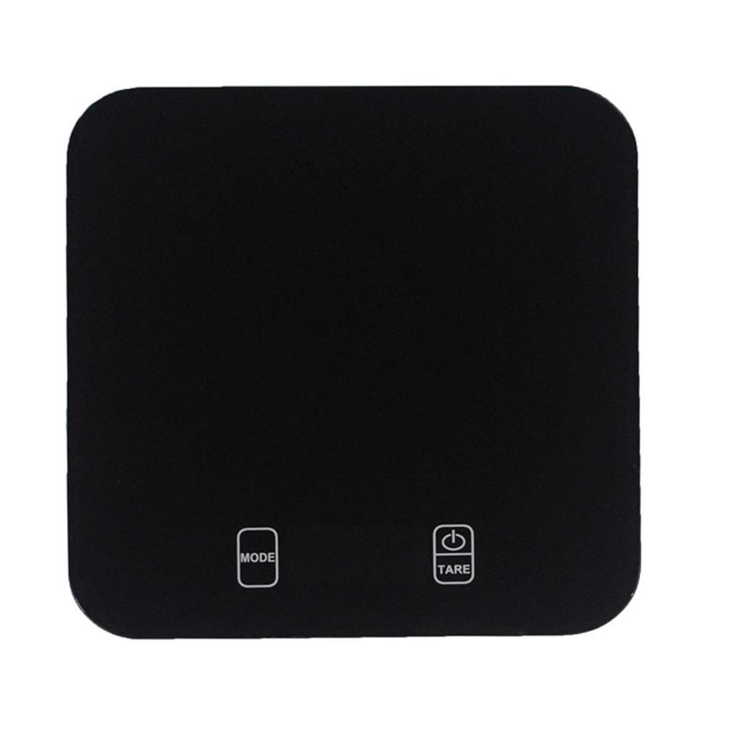 Balanzas para pesar alimentos, Báscula de cocina electrónica a prueba de agua, báscula de pesaje de alimentos súper delgada/báscula digital - Plataforma de vidrio templado (Color : White, Size : 5KG/1