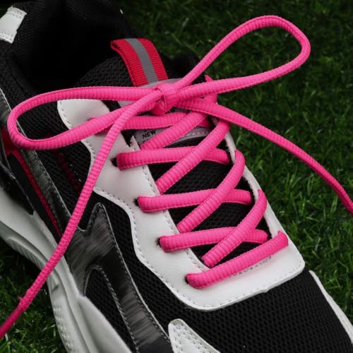 Image of 2 Pairs Oval Athletic Shoelaces 33 Colors 1 /4 inch Half Round Shoe Laces for Sneakers