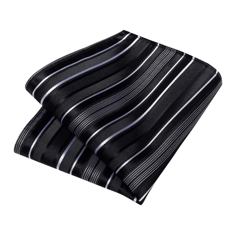 Corbata para hombre 8 cm rayada de seda y poliéster miniatura 3