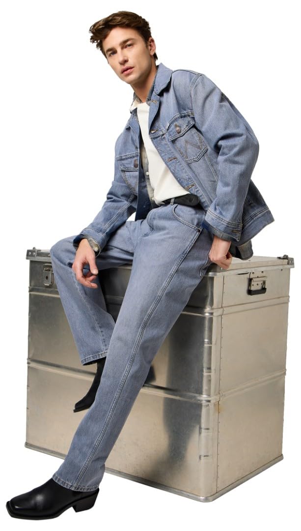 WRANGLER - Jeans Uomo - vestibilità Dritta Comoda - Frontier - Marshall