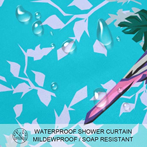Rideau de douche perroquet 183 cm imprimé jungle imperméable