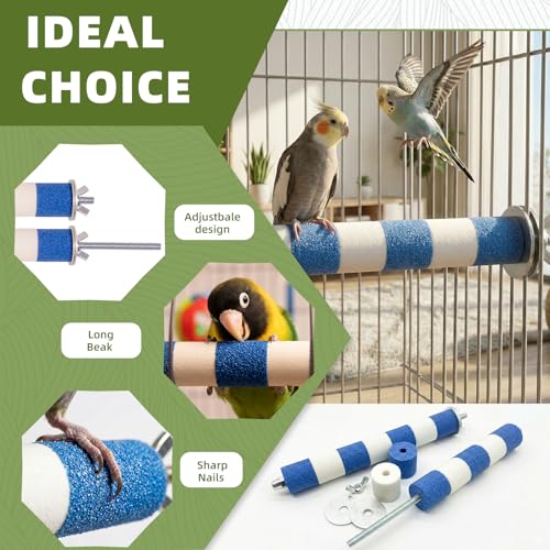 Image of Bird Perch for Cage, 3 Pcs, Parrot Perch for Conure, Cockatiel & Parrot