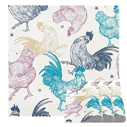 Lot de 4 sets de table colorés au design artistique unique - 2