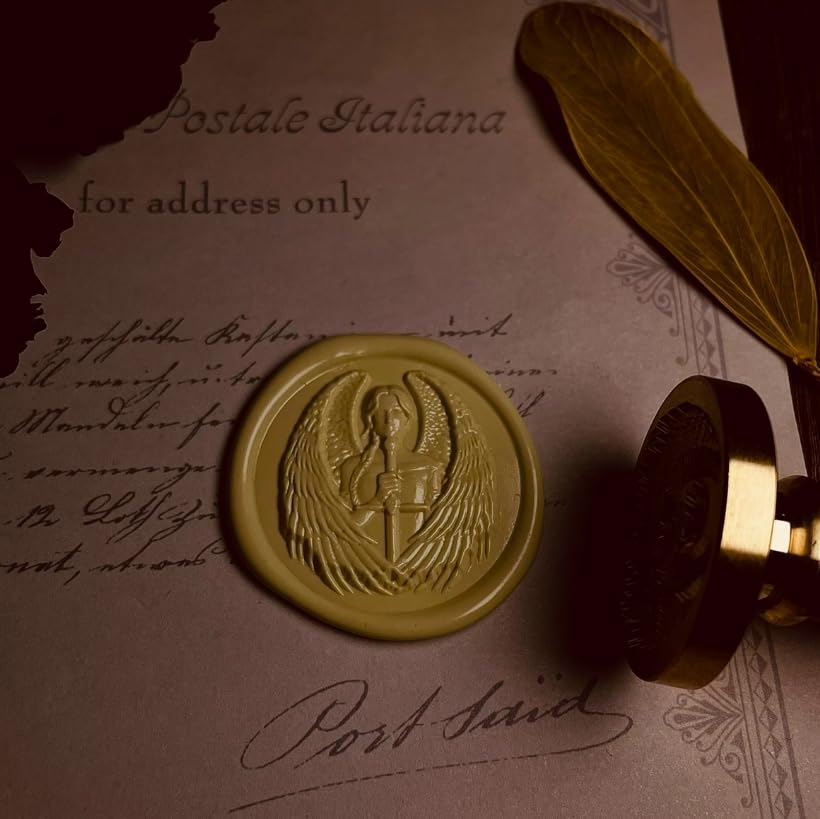Mceal Wax Seal Stamp 3D Engraved Vintage Wax Stamp for Gifts, Journals, and Heaven & Hell Series - Archangel Michael