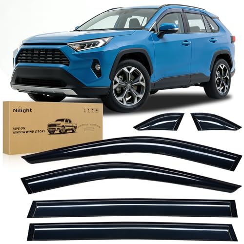 Image of Nilight Window Rain Guards for Toyota Rav4 2019-2024, Out-Channel 6PCS