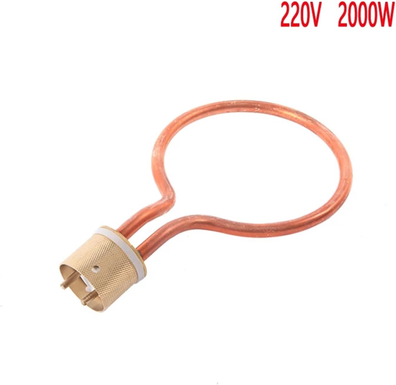 yaoqijie 2KW 220V Red Copper Electric Heat Tube for Medical Autoclave,42mm Flange Circular Shape Heating Element for Sterilizing Pan