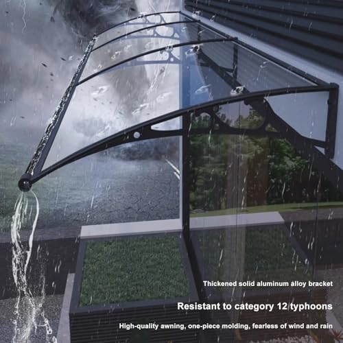 Auvent de fenêtre en aluminium robuste marquise polycarbonate