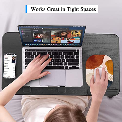 Atufsuat Small Mouse Pad 6 X 7 Inch, Oval Mini Mouse Pad With Non-Slip Rubber Base, Waterproof Compact Mouse Mat For Laptop Computer Wireless Mouse Keyboard Tray Home Office Travel, Abstract Marble #TOP3