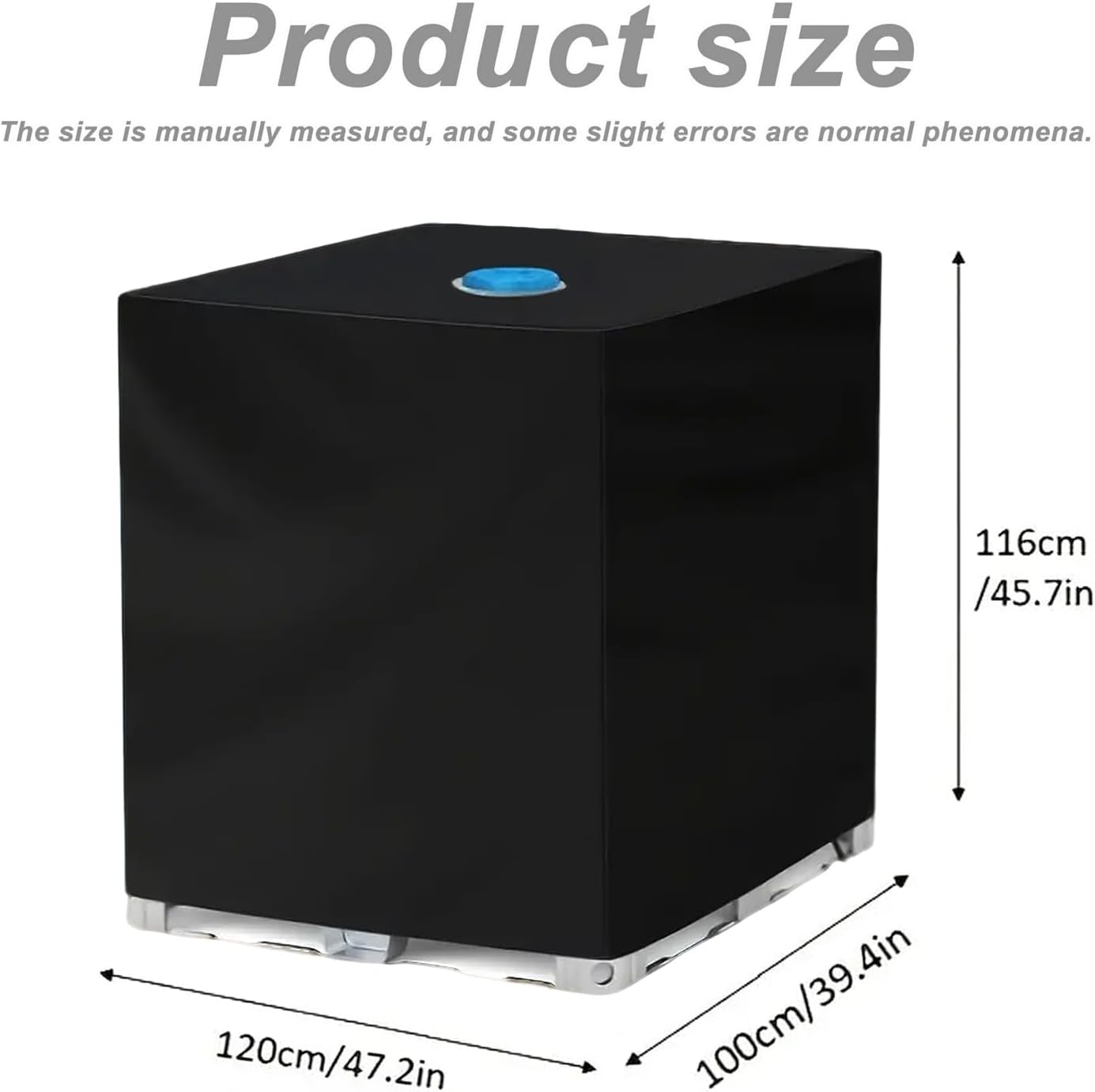 Cover for Container, Oxford Sunscreen for 1000 Litres | Dustproof Shade for Outdoor – for Protection Against Strong Winds Outdoor Lawn Garden Rain and Well