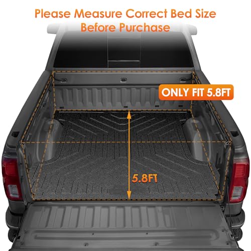Image of Nilight Soft Roll Up Truck Bed Tonneau Cover Compatible with Chevy Silverado 1500 / GMC Sierra 1500 2014 2015 2016 2017 2018 5.8ft