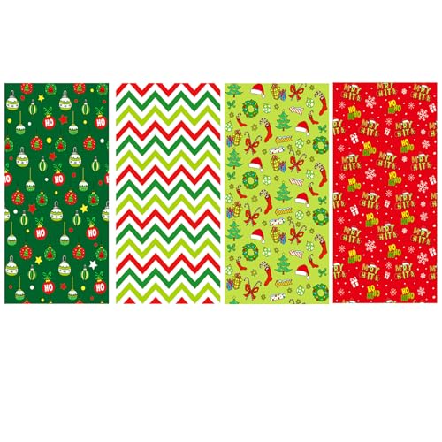 VitalCozy 4 Pcs Green Christmas Crib Sheet Set Newborn Bedding Nursery Baby Sheets for Girl Boys Baby Gifts for Standard Crib and Toddler Mattresses, 52 x 28 x 8 Inches