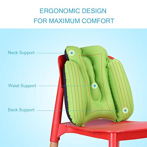 Suporte lombar, Andoer Almofada de apoio lombar inflável Almofada de costas Almofada de lombar Cadei