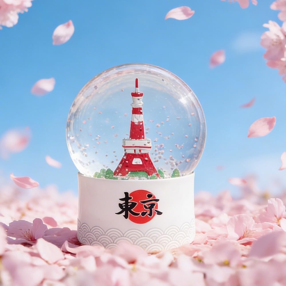 Amazon.co.jp: 【JARLL】スノードーム 桜舞う東京タワー プレゼント