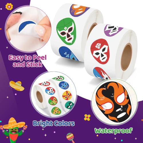 Image of Lucha Libre Mask Sticker Mexican Wrestling Vinyl Decals