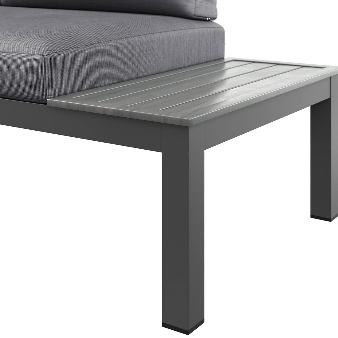 OUTLIV. Gartenlounge Morsum Gartenmöbel-Set, 164x238x69cm, mit Kissen, Grau | Aluminium und Polyester; mit Kissen; 164x238x69cm; Grau; komfortabel, pflegeleicht; für Garten und Terrasse