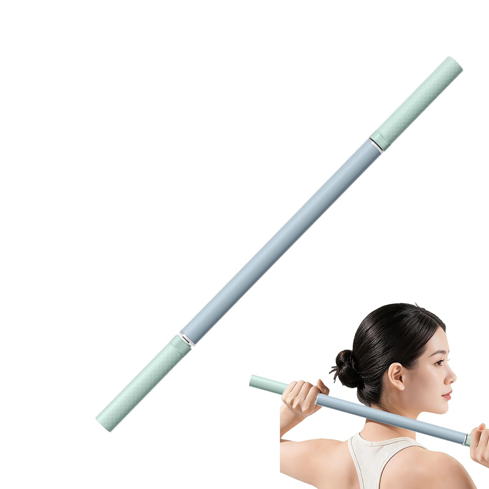 Bastone per yoga, 100 cm, asta di allineamento per postura, asta di correzione della postura, asta di allenamento per lavoro, fitness, asana, pilates, allenamento, casa, palestra, forza, equilibrio e