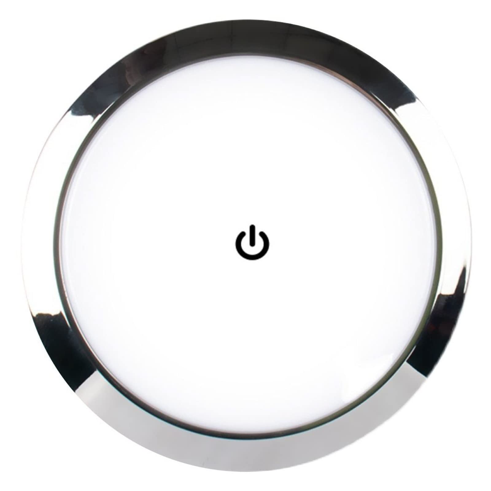 12V/24V LED Touch Lampada RV Ultra-Sottile Rotonda Cupola Lampada da Soffitto Lampada da Lettura for Caravan Barca Yacht Camping Car per Camper(18cm-12V)