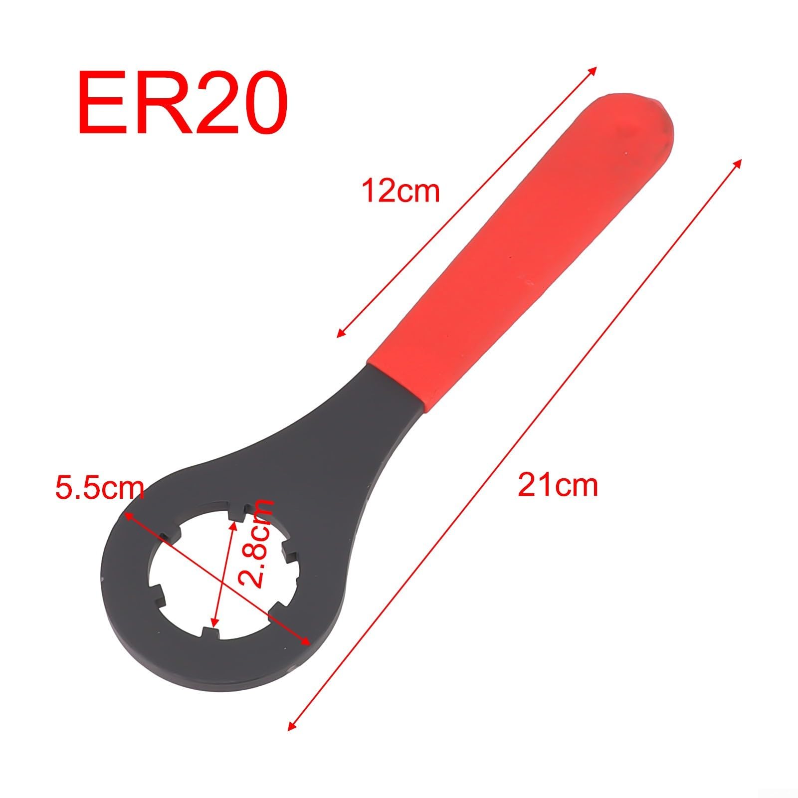 Yhenlovtt Chiave CNC ER-O, ER16, ER20, ER25, ER32, ER40, Acciaio, Rosso Nero