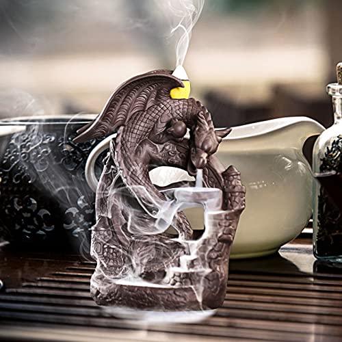 Pterosaur Dragon Backflow Incense Burner Waterfall Incense Holders, Home Decor Decorations Statue Ornaments Gift Figurine #TOP3