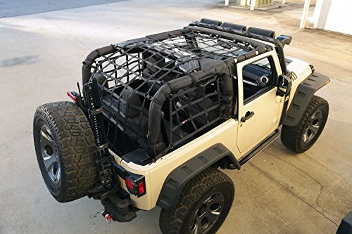 Rugged Ridge 13552.70 Cargo Net, Black; 07-18 Jeep Wrangler JK, 2 Door