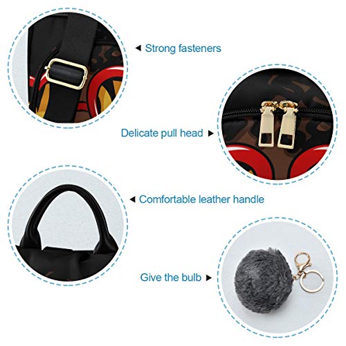 Image of ALAZA Afro African American Woman Backpack Purse for Women Anti Theft Fashion Back Pack Shoulder Bag